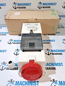 NEW Schneider 82771 32A 3P+N+E Socket with Interlocking & DIN Rail FREE SHIP - Picture 1 of 9