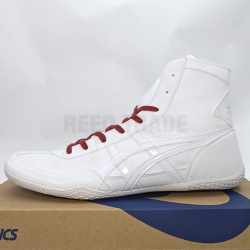 Scarpe da wrestling ASICS 1083A001 bianco bianco pizzo: rosso vino EX EO (successore TWR900)