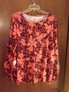 St johns bay womens 1x.2 shades of orange, if you like orange, this top's for U. - Picture 1 of 5