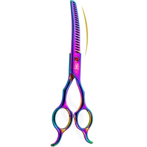 Sangelar 6.5 inch Professional Pet Thinning Curved Scissors, 4 Types Available - Picture 1 of 10