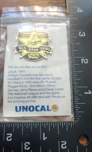 LOS ANGELES DODGERS Vint. New Unocal 76 Hat Lapel Pin 25th Anv Dodger Stadium #6 - Picture 1 of 3