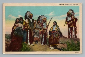 Oklahoma Indians Native Americans Vintage Postcard - Picture 1 of 2