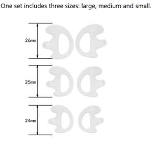 Air tube fittings ear hook Interphone earphone silicone soft earplug D-shaped - Picture 1 of 4