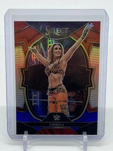 2023 Panini Select WWE Carmella Concourse #18 RWB Holo Prizm Raw Womens Division - Picture 1 of 2