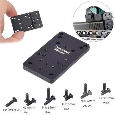 Red Dot Sight Base Universal Pistol Mount Plate Base For Glock 17 19 22 23 26 27