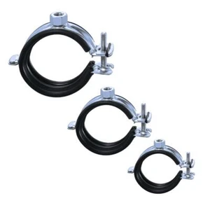 Gelenkrohrschelle Schraubrohrschelle Schelle mit Gummieinlage 10 Stk. div. Gr.   - Bild 1 von 3