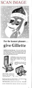 1950 Advert GILLETTE Safety Razor Xmas Gift Sets Original Shaving Print AD 715QR - Picture 1 of 1