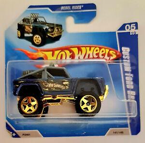 Hot Wheels 2009 Custom Ford Bronco 05/10 Rebel Rides Blue w/Gold Wheels 