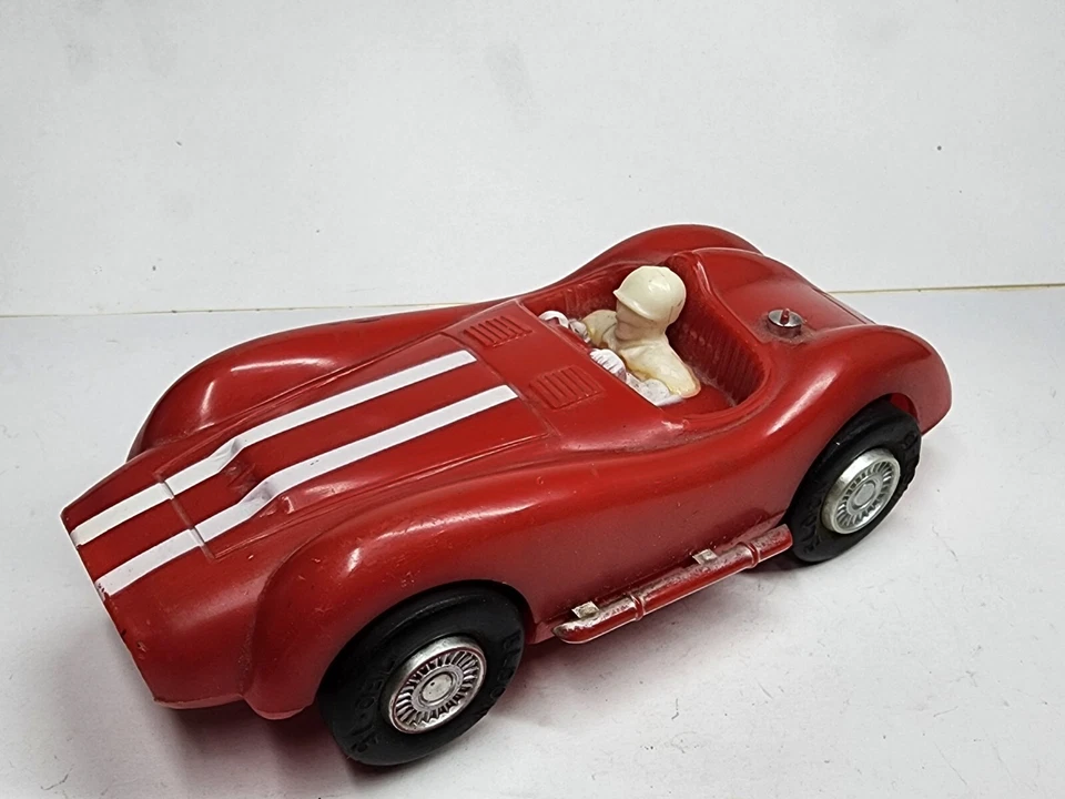 Coche Ranura Ferrari Eldon 750-15 Vintage Años 60 Rojo 5" Plástico Coche de Carreras PROBADO FUNCIONA Foto 1 de 4