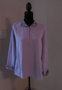 ORVIS WOMENS LIGHT PURPLE SWEATSHIRT LONG SLEEVE ZIP FRONT SIZE LARGE - Picture 1 of 4