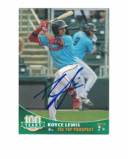 ROYCE LEWIS SIGNED IP GRANDSTAND 2019 100 YRS FL STATE LEAGUE TOP PROSPECT AUTO