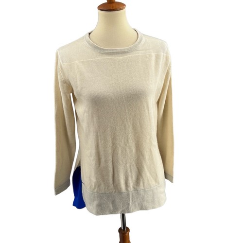 Balenciaga maglione cashmere panna maniche lunghe maglia scintillante taglia 38 (FR) M (US)