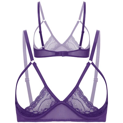 Women's Bra Shelf Vest 1/4 Cups Crop Top Wireless Bras Brassiere Tops No Padded - Image 1 of 3