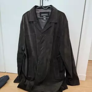 BANANA REPUBLIC dark brown suede open front jacket size XL - Picture 1 of 3