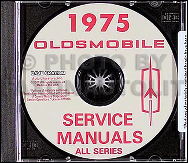Manual De Taller CD Oldsmobile 1975 88 98 Toronado Cutlass - Imagen 1 de 1
