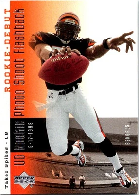 2006 Upper Deck Rookie Debut #RPF22 Takeo Spikes Rookie Photo Shoot Flashback - Image 1 of 2