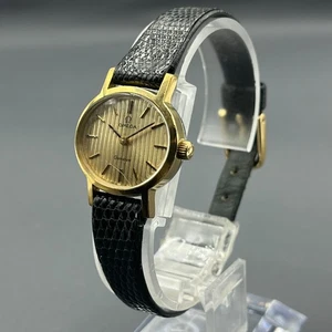 [Exc+5] Omega Geneve Gold Dial Damen Handuhr 22mm #1986 - Bild 1 von 11