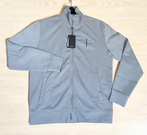 A｜X ARMANI EXCHANGE Men's Tonal Logo Mock Collar Zip-up Sweatshirt Size XS. - Picture 1 of 19