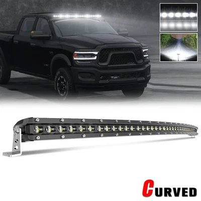 50" Curved LED Light bar Upper Windshield Mount Kit For Dodge Ram 1500/2500/3500 - Image 1 of 4