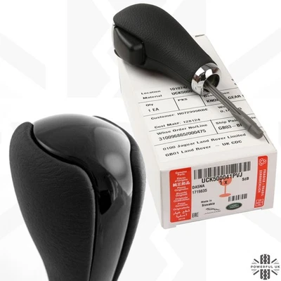 Pomo de cambio de marchas cuero + negro brillante para Range Rover Sport 05-09 Autobiography Foto 1 de 4