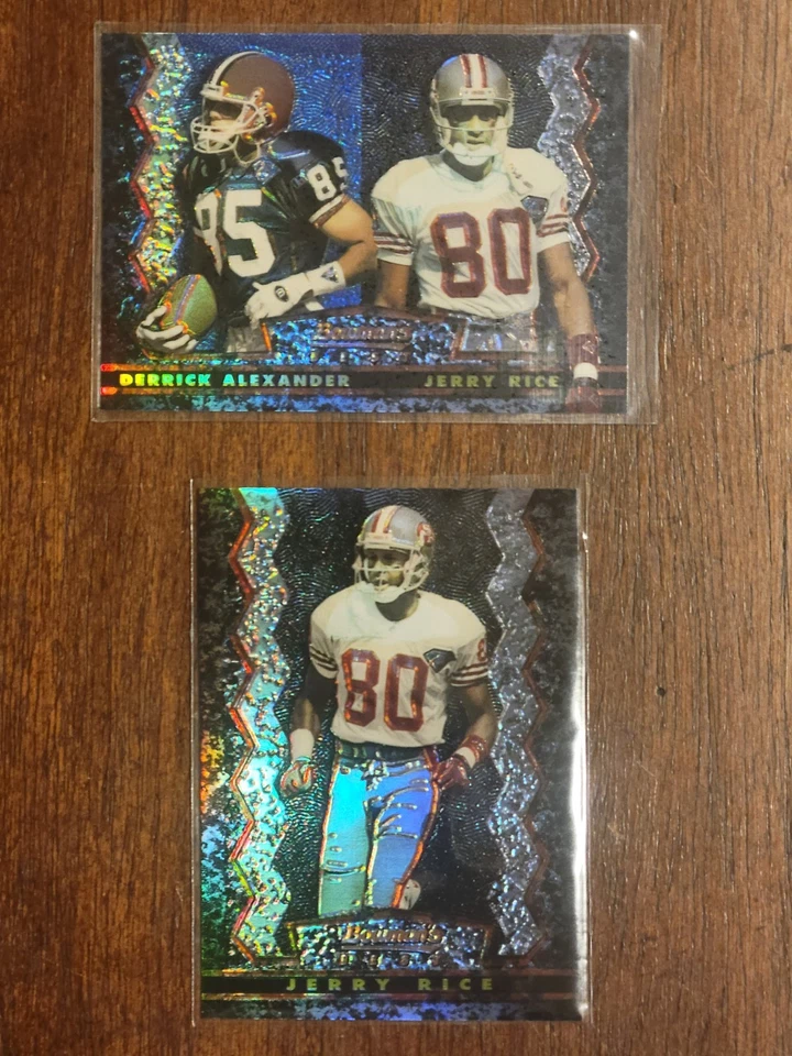 Jerry Rice - Black Refractor #1 & #27 - 1994 Stadium Club Bowman's Best RARO Foto 1 de 1