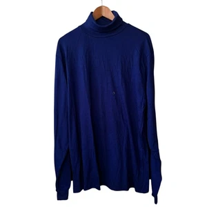 NEW NOS VTG Eddie Bauer Mens Turtleneck Blue Cotton Tall XL XLT USA Made - Bild 1 von 6