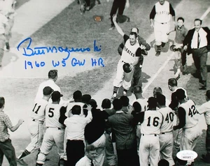 Bill Mazeroski Autographed 8X10 1960 GW WS Home Run Photo-JSA W *Blue - Picture 1 of 2