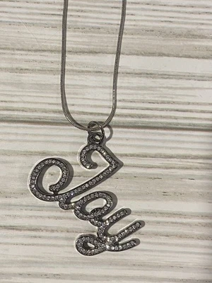 Collar Colgante Calvin Klein Plata “Alegría” Escritura - Nuevo Foto 1 de 2