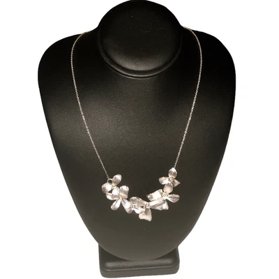 Collar Floral Flor Caprichosa Jardín Plata Esterlina 925 Silpada De Colección ~17" N3242 Foto 1 de 4