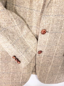 Vintage Knotted Button Wool Sport Coat 1970s John Alexander LS Ayres 42 L Blazer - Picture 1 of 6