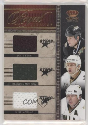 2011 Panini Crown Royale Royal Lineage Memorabilia Jamie Benn Brenden Morrow HOF - Image 1 of 2