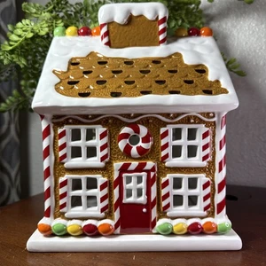 Slatkin & Co Candle Luminary Gingerbread House Bath & Body Works 2009 Signed - Picture 1 of 20