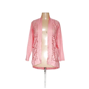 LOGO by Lori Goldstein Men's Pink Cotton Cardigan in Size S - Picture 1 of 4