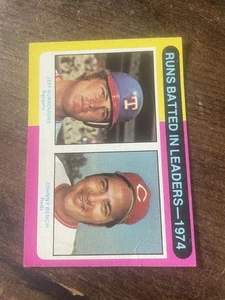 68185 1975 Topps #308 RBI Leaders Jeff Burroughs Johnny Bench ¡Genial! - Imagen 1 de 2