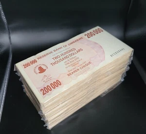 Zimbabwe 500 x 200000 dollari 2007 - a scelta - 49 - mezzo mattone 500 pz - usato - Foto 1 di 3