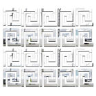 20Pcs 3D Mirror Wall Stickers Acrylic Tile Decals DIY Art Mural Decor Removable