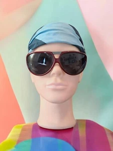 Spalding Vintage 1990s Sheild Sunglasses Burgundy/Grey Frame Black Tint CE.  - Picture 1 of 18