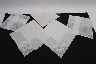 Pañuelos de lino NOS, Hong Kong, pañuelos elegantes de boda RB644 5 piezas Foto 1 de 4