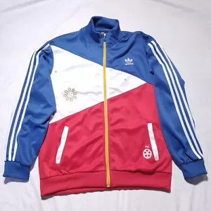 Vintage Adidas Jacket Philippines Double Dosage Mens 2XL Red Blue Zip Up Flaw - Picture 1 of 22