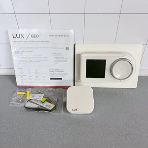 LUX GEO Built In WiFi Heating and Cooling Touch Screen Smart Thermostat Good - Picture 1 of 6