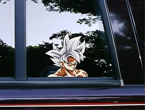 Goku Ultra Peeker Peeking Window Vinyl Car Decals Anime Dragon Ball Z Stickers - Picture 1 of 4