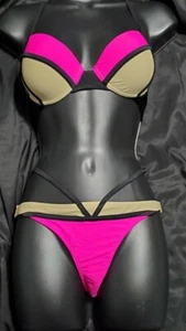 Sexy 2 Piece Bikini Swimwear Thong Cheeky Padded Swimsuit Beach Swimset Summer - Picture 1 of 5