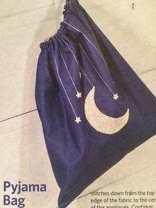Applique PJ Bag and Matching Pillowcase Sewing Pattern And Chart - Picture 1 of 1