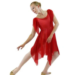 Danzcue Adoración de las mujeres Alabanza Danza Crepe Overdress - Imagen 1 de 9