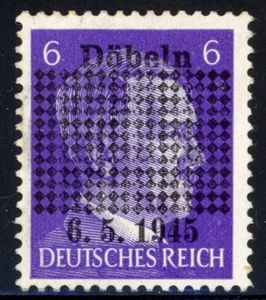 Deutschland 1945 Post 2.WK Lokalaufdruck Döbeln Michel # 1a postfrisch ss og aufklappbar 💥 - Bild 1 von 2