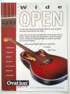 Affichette OVATION "Wide Open" guitare acoustique - Imagen 1 de 1