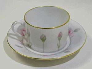 Haviland Limoges Rose Centifolia Tea & Coffee Cup Saucer Porcelain White No Box - Picture 1 of 6