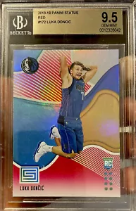 2018 Panini Status Red Luka Doncic ROOKIE RC #172 BGS 9.5 GEM MINT SP - Picture 1 of 3