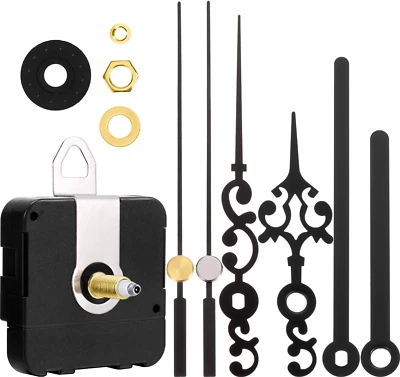 Long Shaft Clock Movement with Hands - Battery Operated - DIY Repair Parts - Image 1 of 4