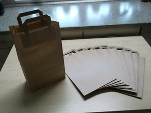 10 Papiertüten, Einkaufstüten, 22+11x36cm-70gr. - Bild 1 von 10